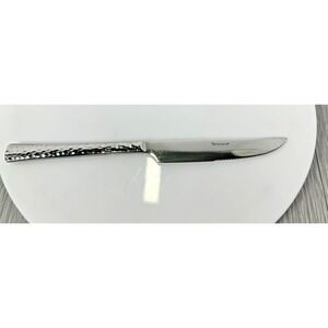Tomodachi HAMMERED Hampton Forge Gloss Stainless Flatware Steam Knife Serrated